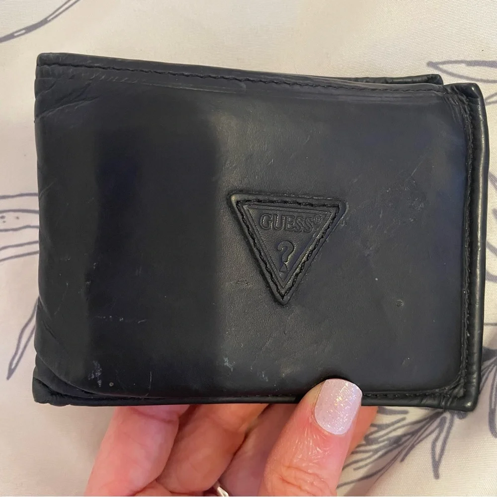 Guess‎ Black Leather Card Wallet